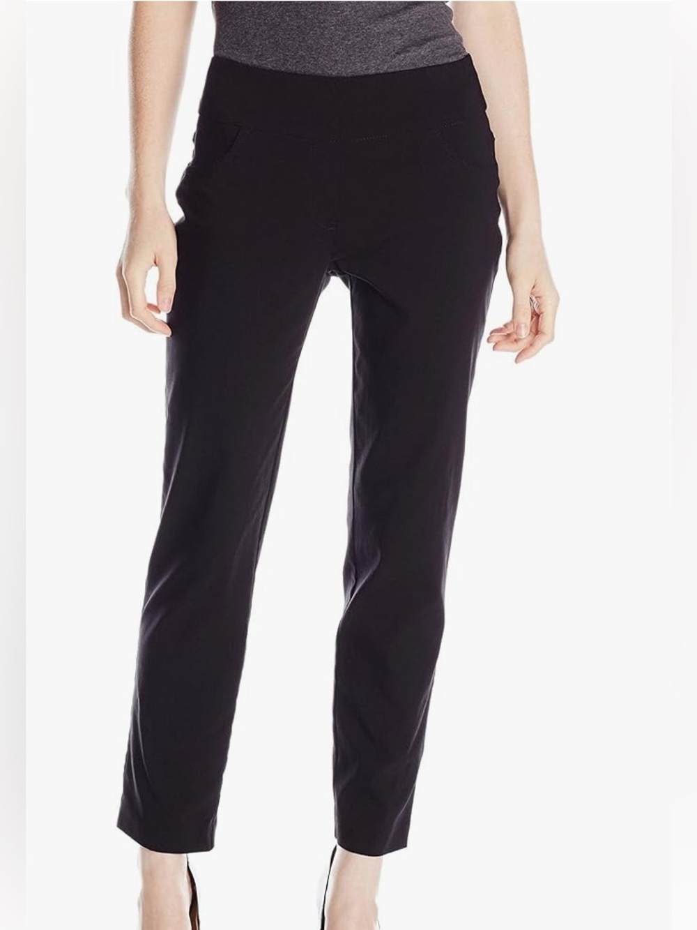 Ruby Rd. Black Straight Leg Pull-on Pants